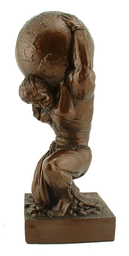 Atlas Sculpture Female 15.5 Weightlifting Statue Strongman T [B26